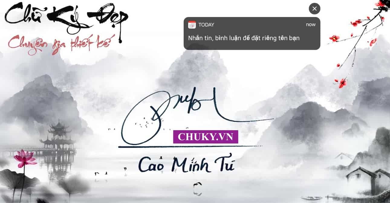 Mẫu chữ ký tên CAO MINH TÚ