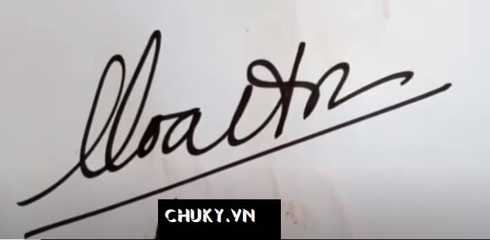 Mẫu chữ ký tên Hoài An ấn tượng