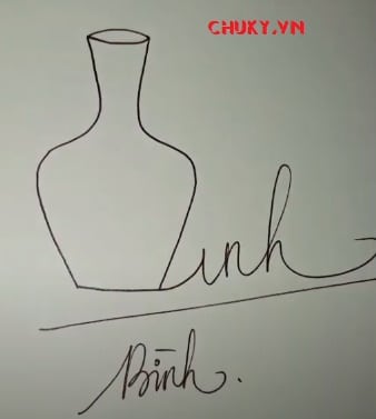 Mẫu chữ ký tên Huy Bình đẹp nhất