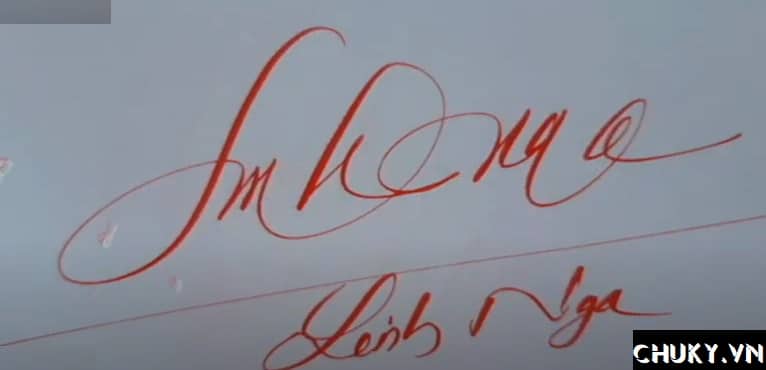 Mẫu chữ ký tên Linh Nga độc đáo