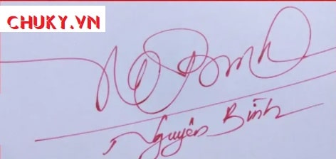 Mẫu chữ ký tên Nguyên Bình