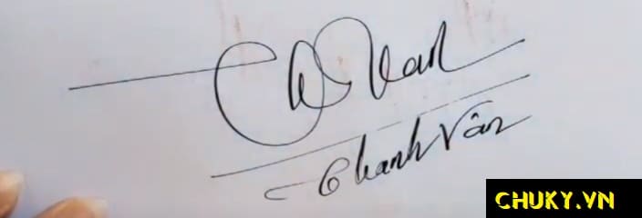 Mẫu chữ ký tên Thanh Vân