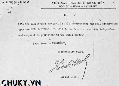 Thư Chủ tịch Hồ Chí Minh gửi Tổng thống Truman