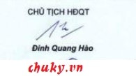 Chữ ký Đinh Quang Hào