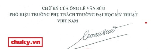 Chữ ký Lê Văn Sửu đẹp