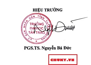 Chữ ký PGS.TS Nguyễn Bá Đức