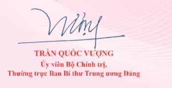 Chữ ký Trần Quốc Vượng {Thường trực Ban Bí thư BCH TW ĐCS Việt Nam}