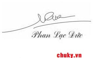 Chữ ký đẹp tên Phan Lạc Đức