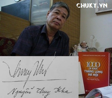 Chữ ký nhà thơ Nguyễn Thụy Kha