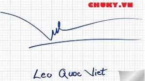 Chữ ký phong thủy tên Leo Quốc Việt