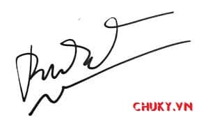 Chữ ký tên Hoàng Biên độc đáo