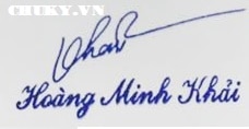 Chữ ký tên Hoàng Minh Khải