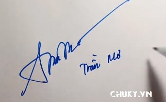 Chữ ký tên Trần Mơ độc đáo