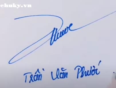 Chữ ký tên Trần Văn Phước đẹp