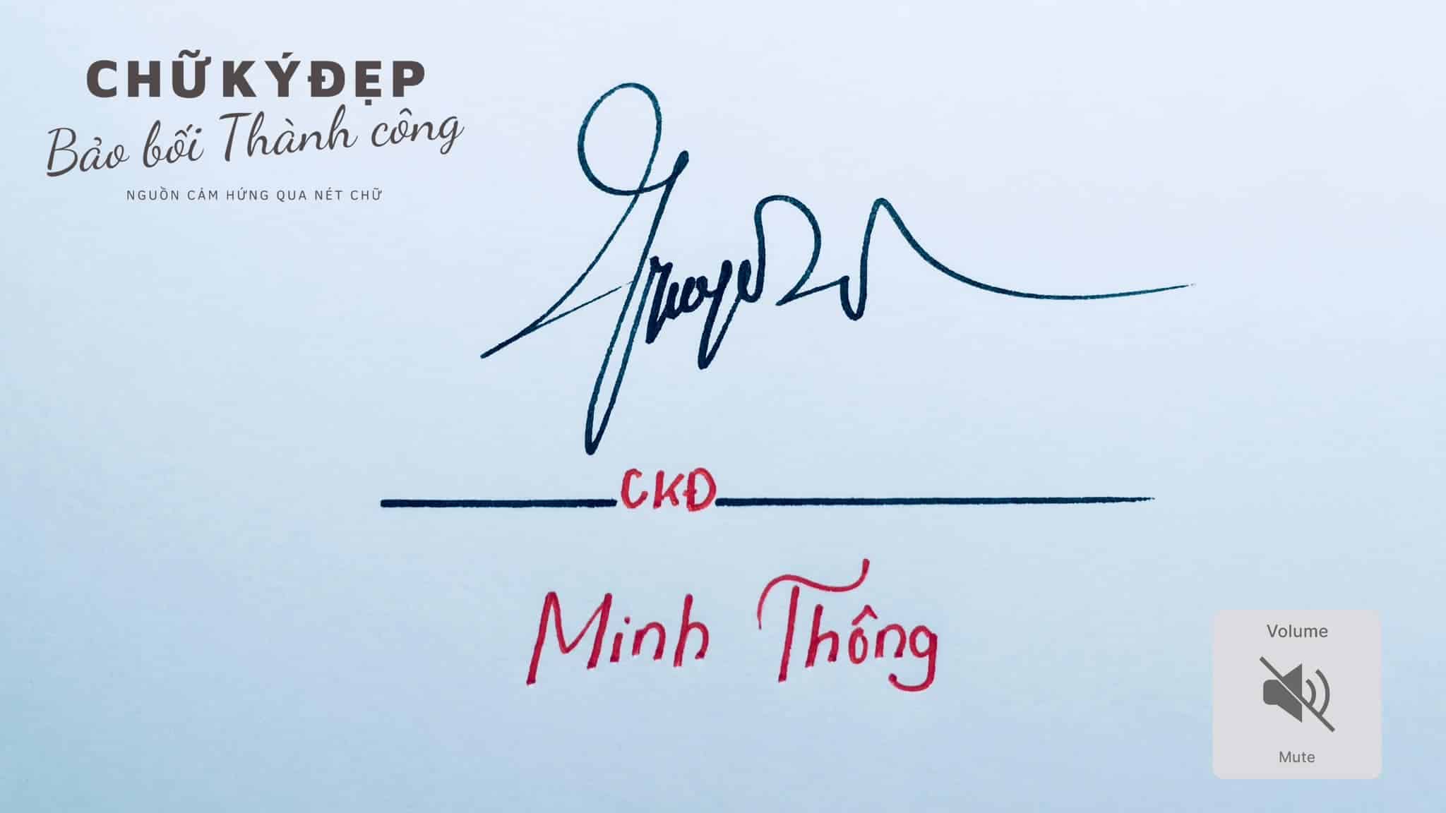 Mẫu chữ ký tên MINH THÔNG