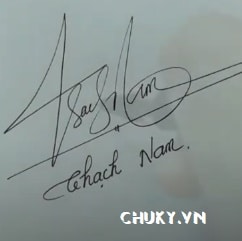Mẫu chữ ký tên Thạch Nam
