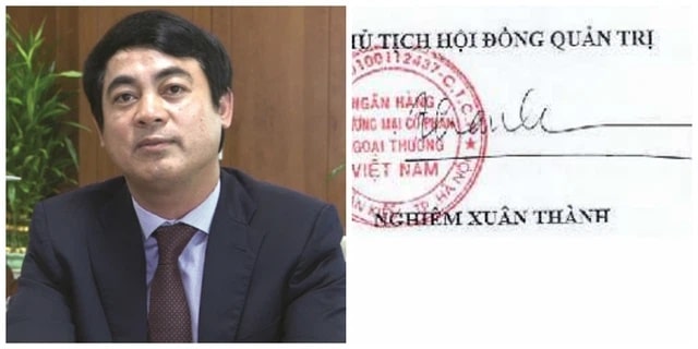 Chữ ký Nghiêm Xuân Thành {Chủ tịch HĐQT Ngân hàng TMCP Ngoại thương Việt Nam}