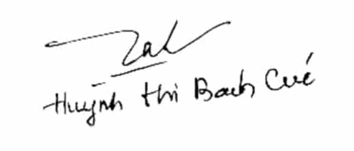 Chữ ký tên Huỳnh Thị Bạch Cúc đơn giản