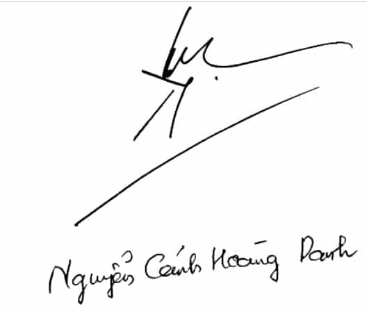 Chữ ký tên Nguyễn Cảnh Hoàng Danh