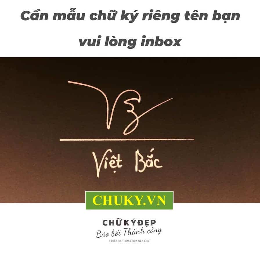 Mẫu chữ ký tên Việt Bắc