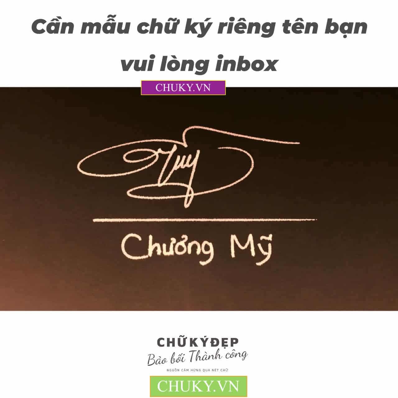 Mẫu chữ ký tên Chương Mỹ