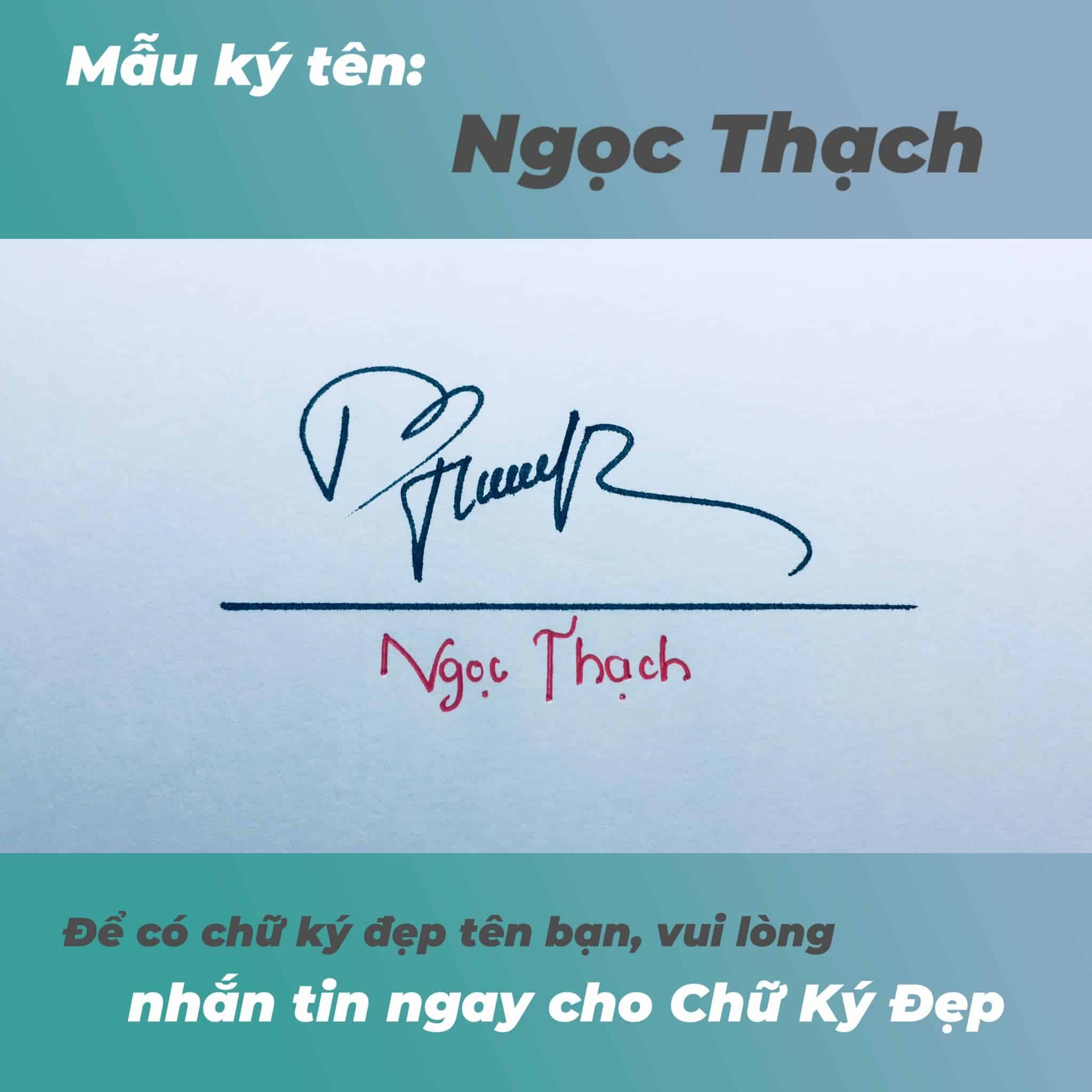Mẫu chữ ký tên NGỌC THẠCH