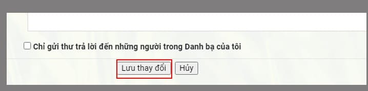 Bấm lưu thay đổi để hoàn tất