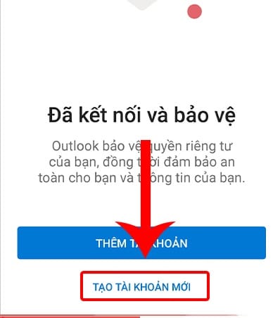 Bấm tạo tài khoản mới