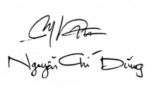 Chữ ký tên Nguyễn Chí Dũng phá cách