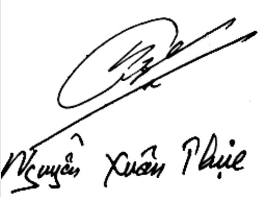 Chữ ký tên Nguyễn Xuân Thực đẹp