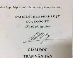 Chữ ký tên Trần Văn Tấn