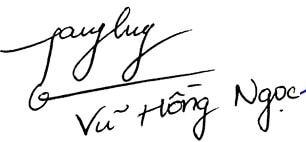 Chữ ký tên Vũ Hồng Ngọc ấn tượng