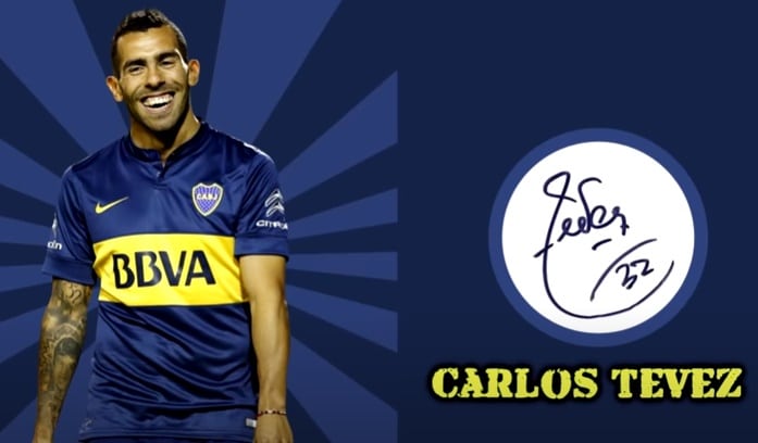 Chữ ký tiền đạo Carlos Tevez