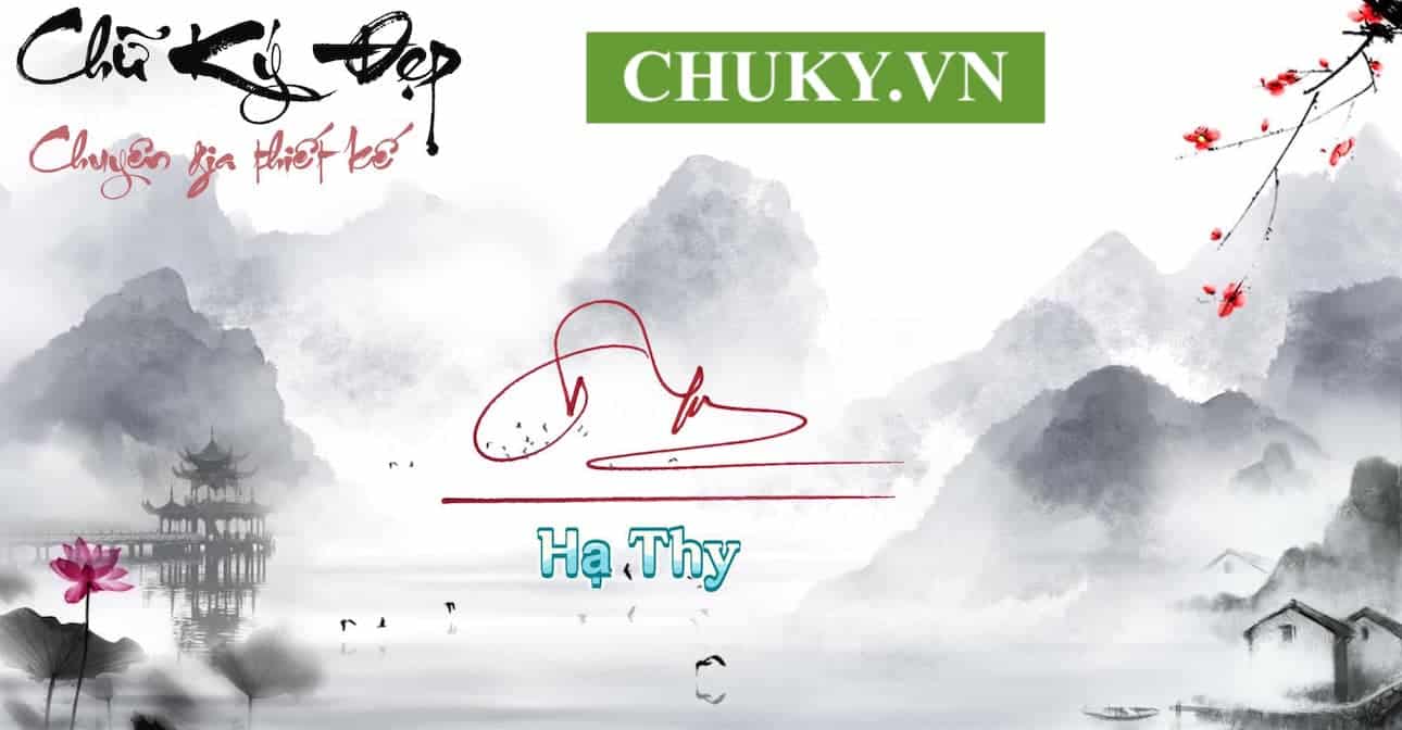 Mẫu chữ ký tên HẠ THY