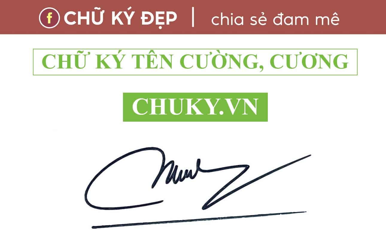 Mẫu Chữ Ký Tên CƯỜNG độc đáo