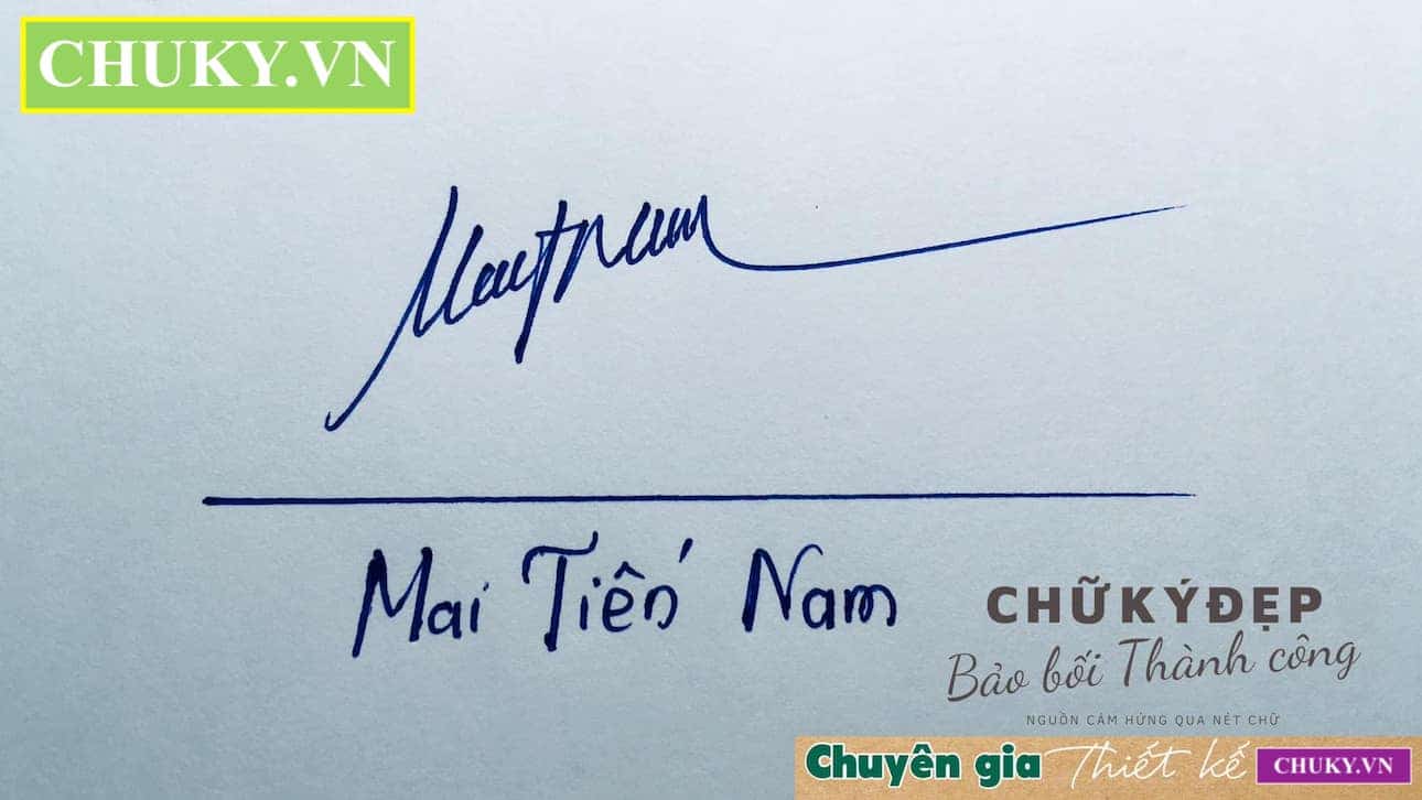 Mẫu chữ ký tên Tiến Nam