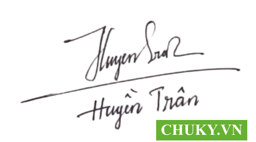 Chữ Ký Tên Huyền Trân đẹp