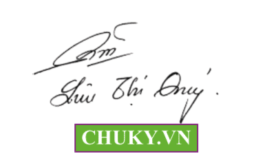 Chữ Ký Tên LƯU THỊ QUÝ