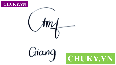 Mẫu Chữ Ký Tên Giang gọn