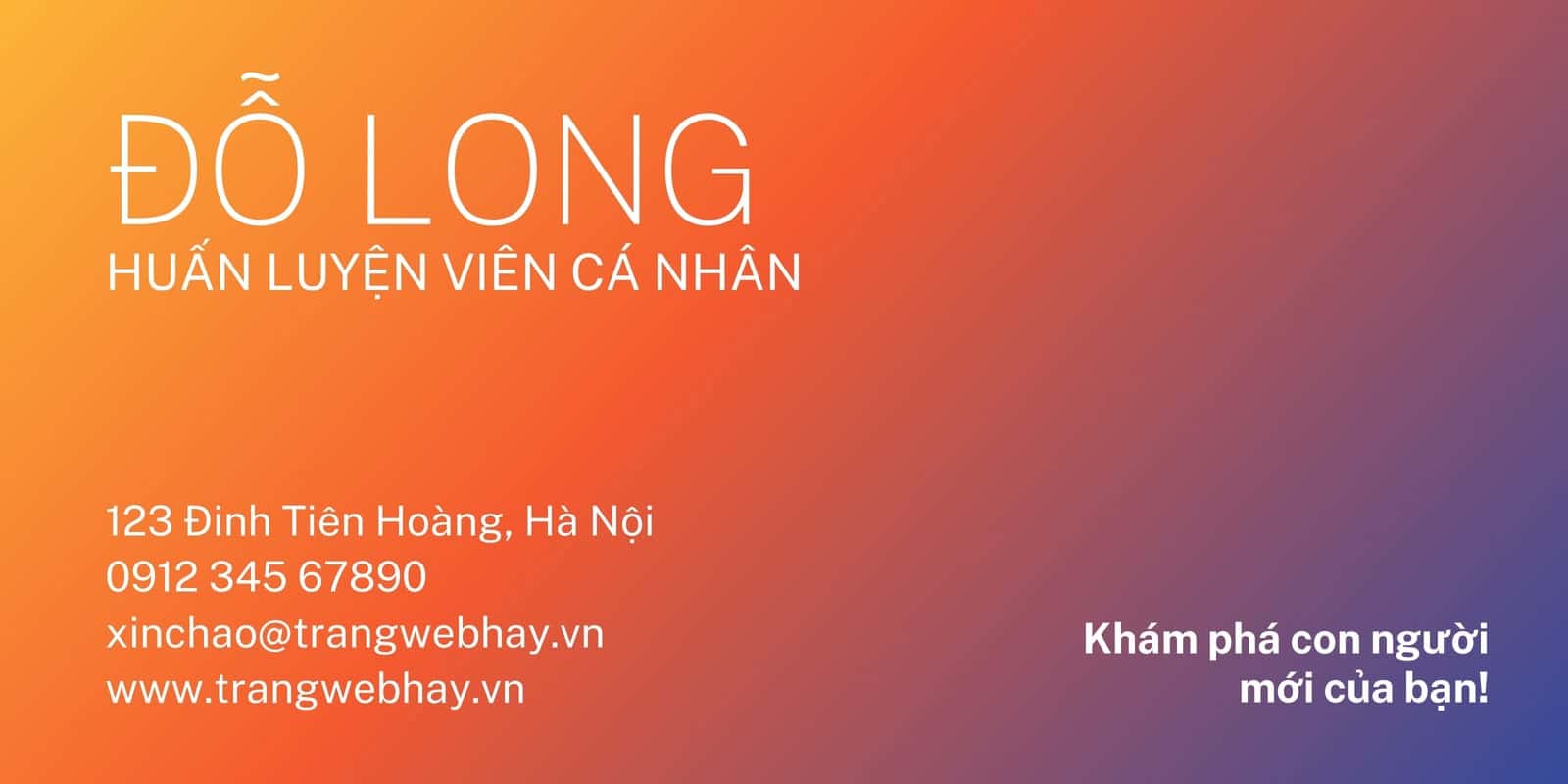 Mẫu Template Email Huấn Luyện Viên Cá Nhân