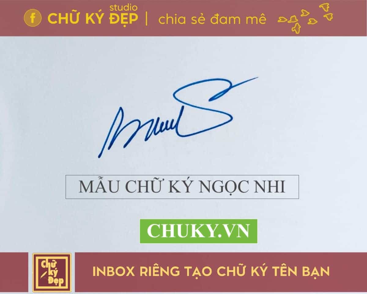 Mẫu chữ ký Ngọc Nhi