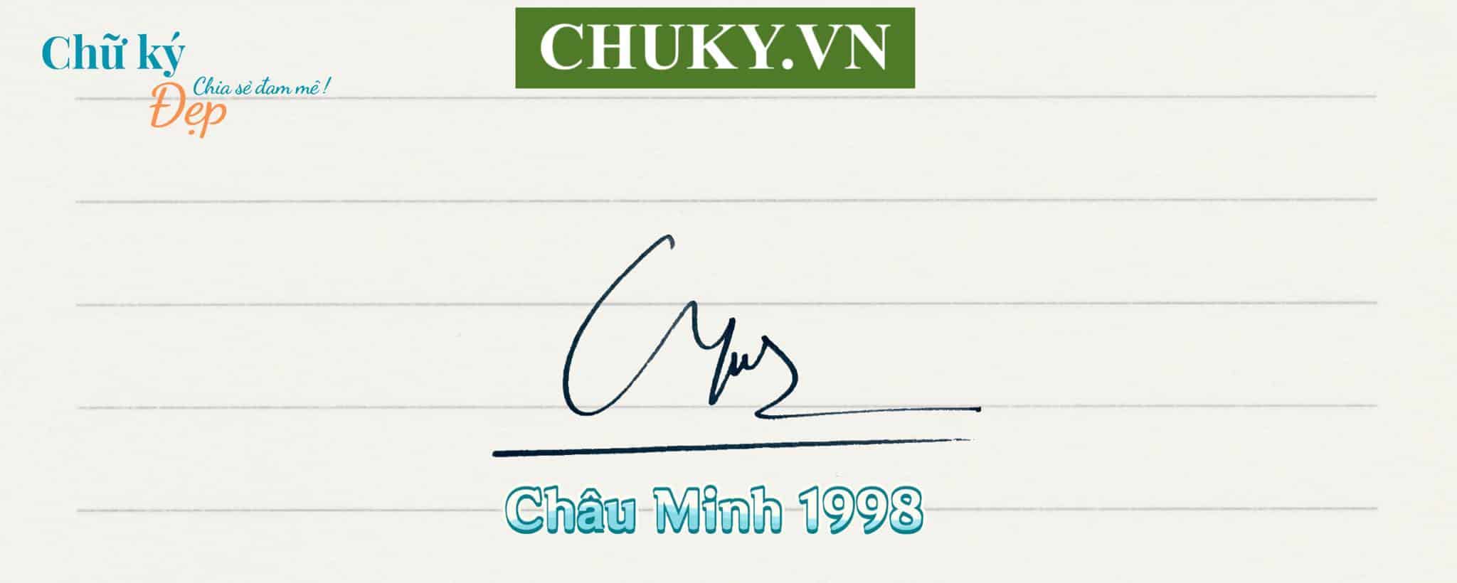 Mẫu chữ ký tên CHÂU MINH