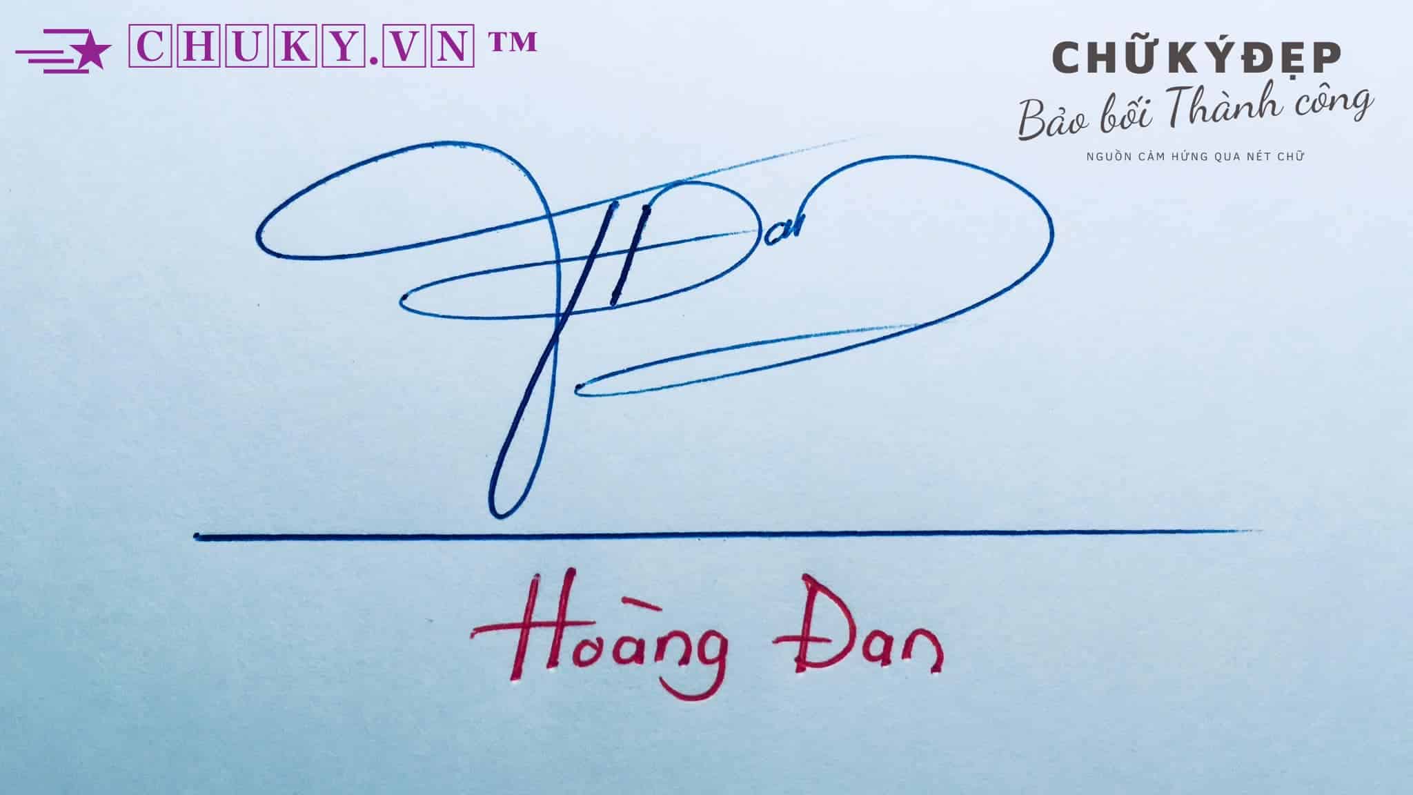 Mẫu chữ ký tên Đan
