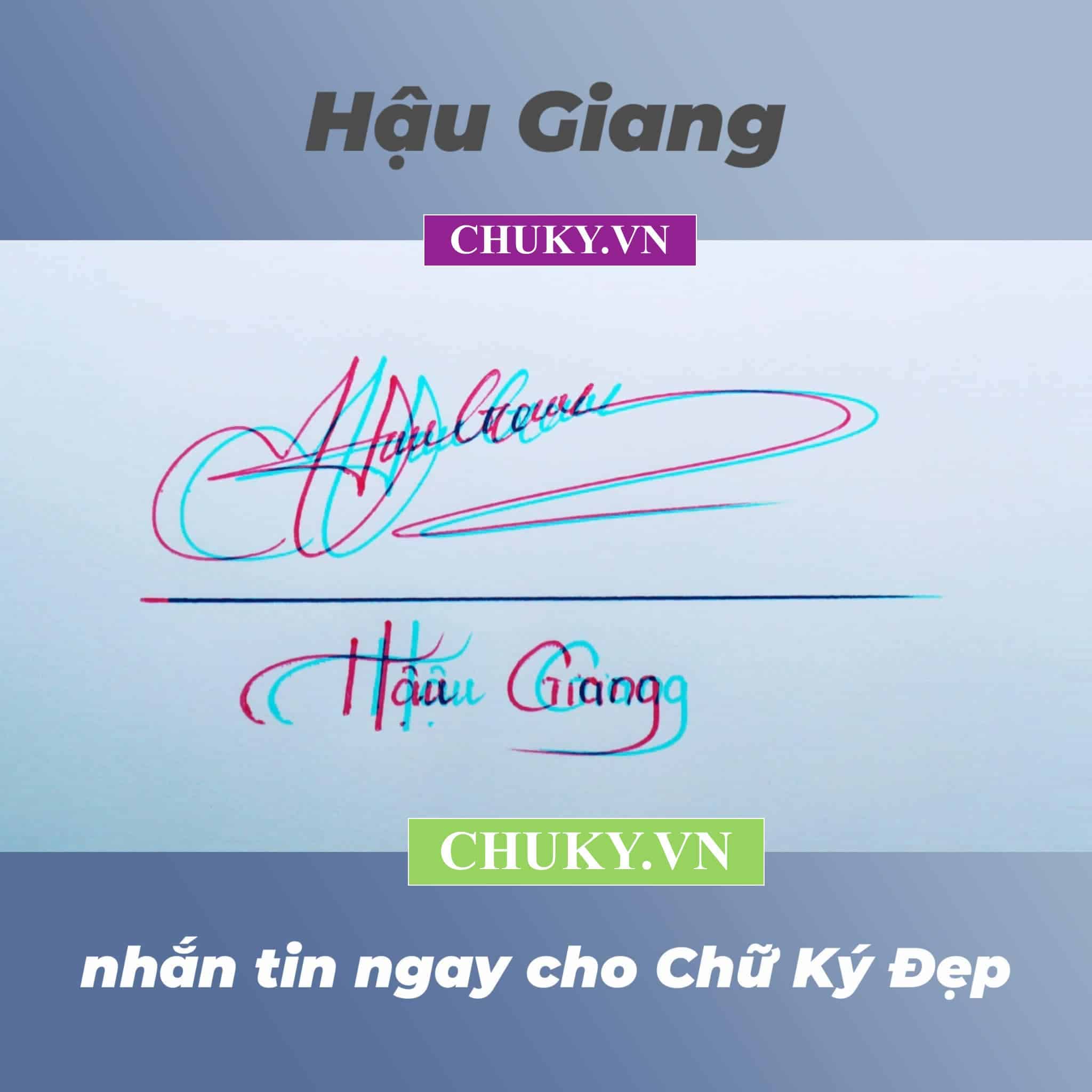 Mẫu chữ ký tên Giang