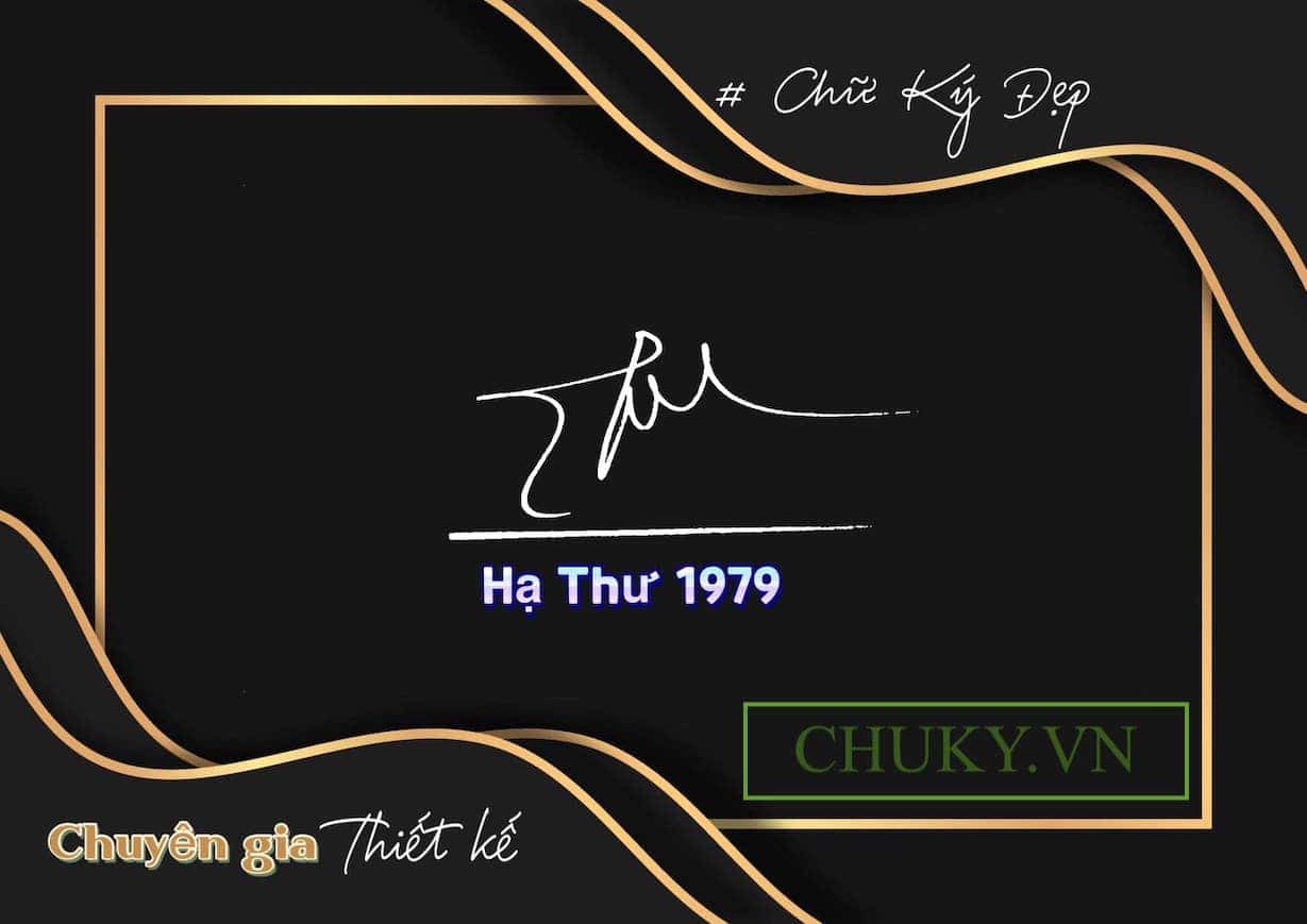 Mẫu chữ ký tên HẠ THƯ