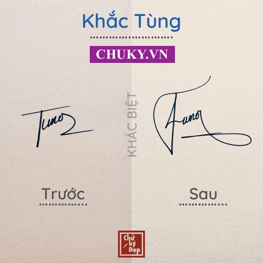 Mẫu chữ ký tên Khắc Tùng