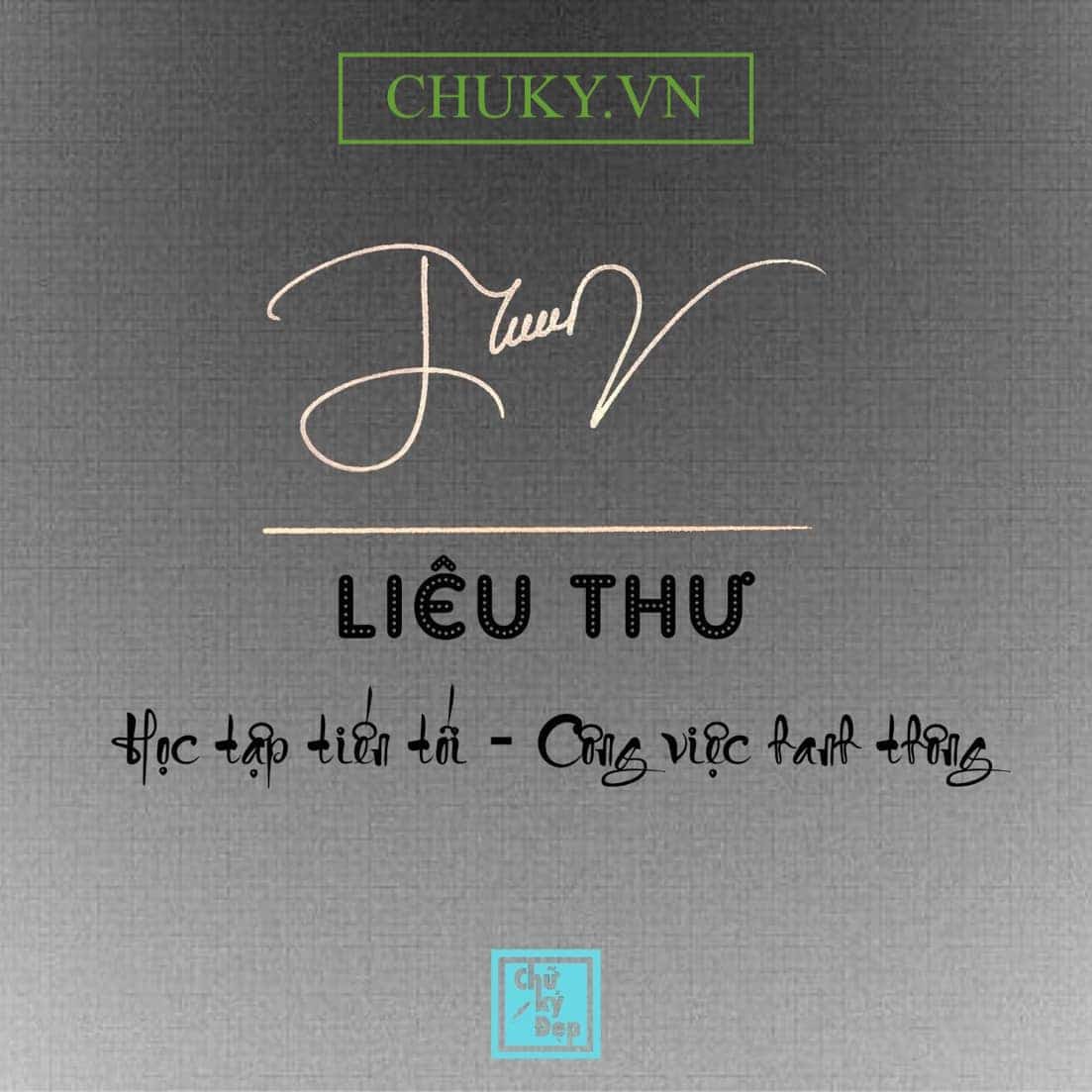 Mẫu chữ ký tên LIÊU THƯ