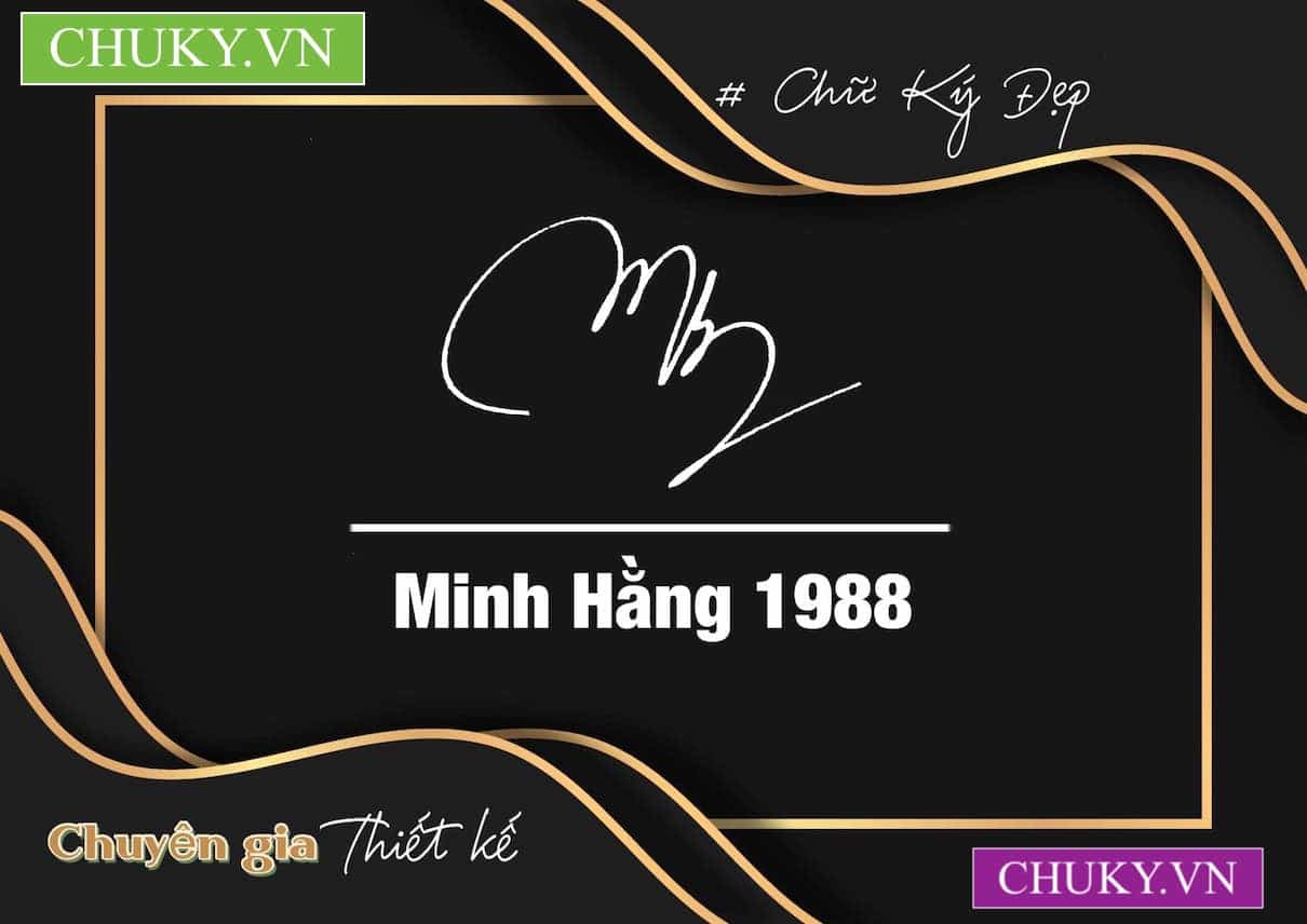 Mẫu chữ ký tên Minh Hằng