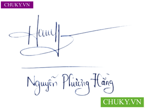 Mẫu chữ ký tên Phương Hằng