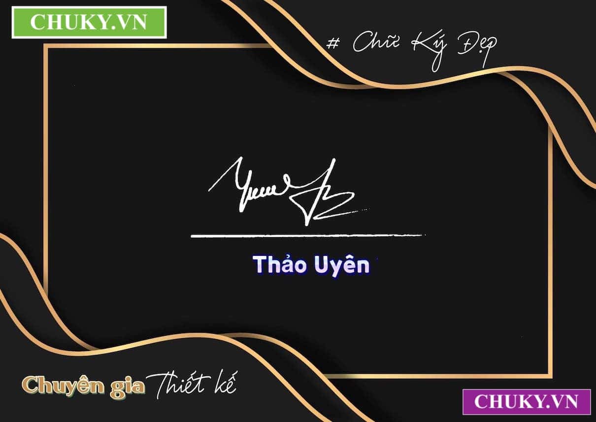 Mẫu chữ ký tên UYÊN